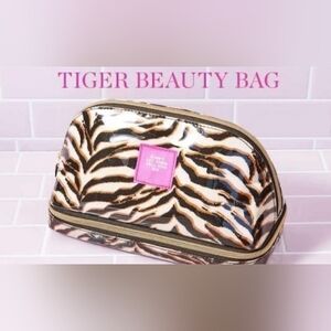 NWT NIP Stella & Dot Crush It Beauty Bag Tiger Makeup Bag OS